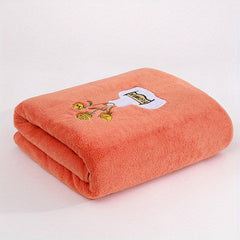 Soft Flower Pattern Bath Towel - Quick Dry & Absorbent - 55x12