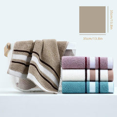 4pcs Striped Washcloth Household Handkerchiefs Soft Absorbent Towel