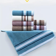 4pcs Striped Washcloth Household Handkerchiefs Soft Absorbent Towel