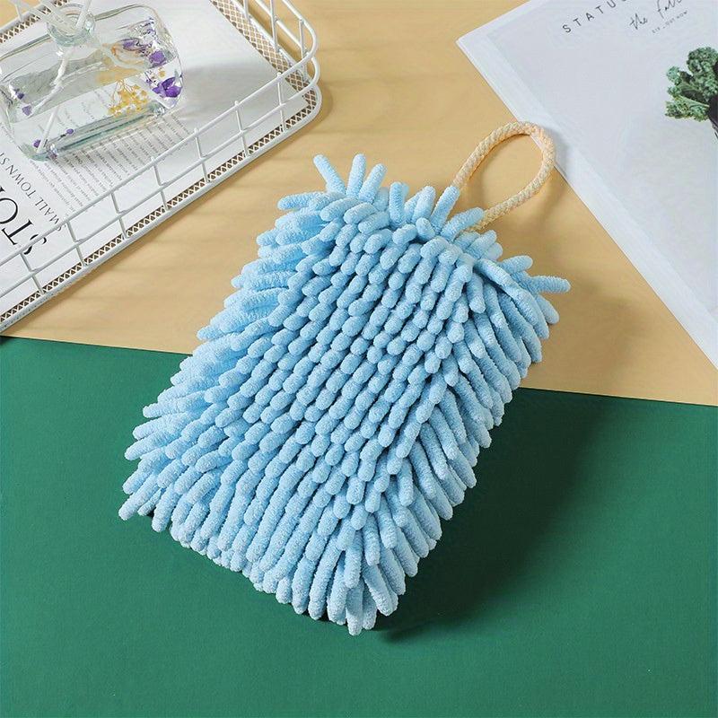 1pc Absorbent Quick Dry Kitchen Hand Scrubber Rags Chenille Hand Scrubber Towels