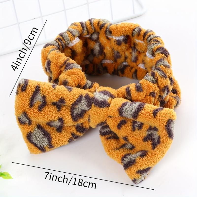 Leopard Printed Hair Towel Cap Set for Women - Quick Drying Shower Cap