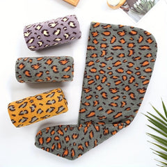 Leopard Printed Hair Towel Cap Set for Women - Quick Drying Shower Cap