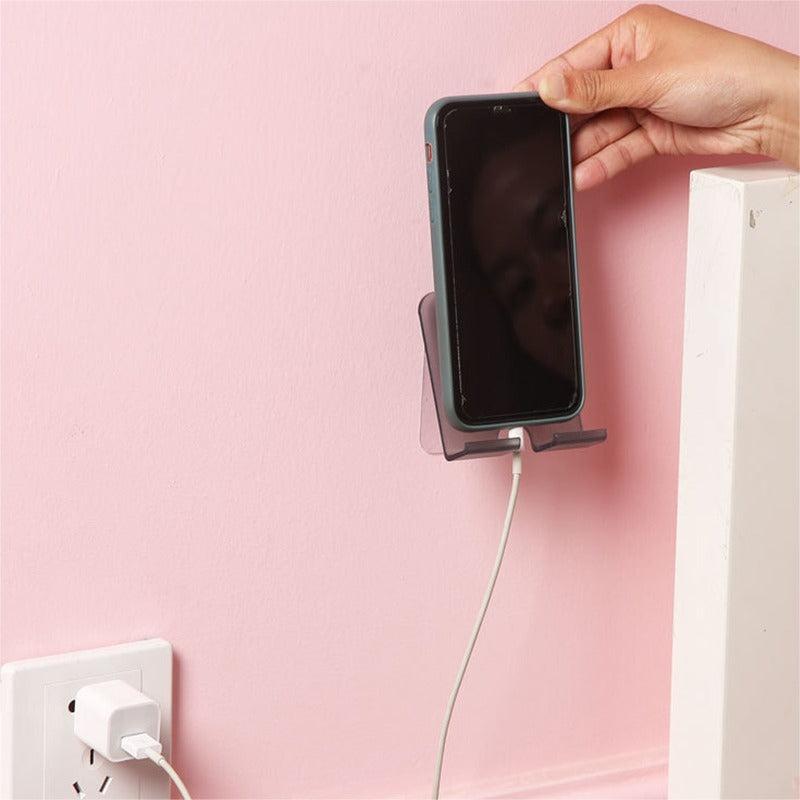 Wall Mount Mobile Phone Holder Non-marking Sticky Rack