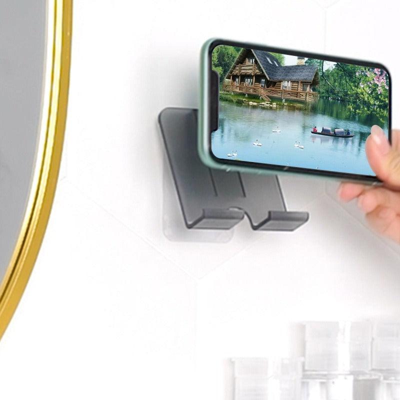 Wall Mount Mobile Phone Holder Non-marking Sticky Rack