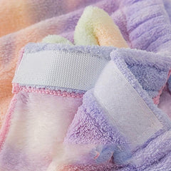 Coral Fleece Gradient Tube Top Bathrobe with Bow Decor
