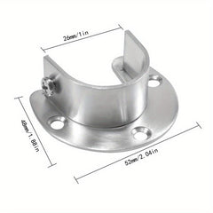 2pcs Closet Rod End Support Stainless Steel U Shaped Closet Pole Sockets