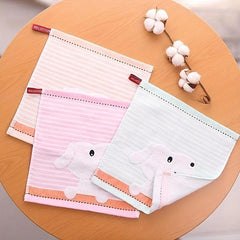 3pcs Dog Pattern Washcloth Cartoon Handkerchiefs Small Square Towel