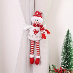 Christmas Curtain Holder Knitted Fabric Long Leg Doll Curtain Buckle