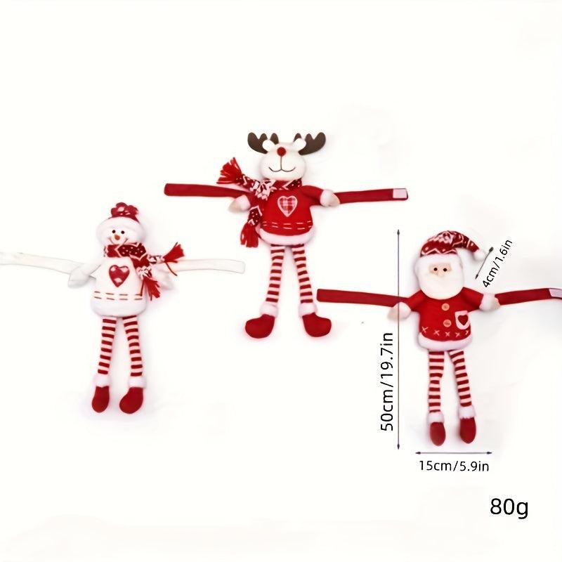 Christmas Curtain Holder Knitted Fabric Long Leg Doll Curtain Buckle
