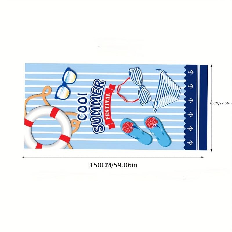 Printed Beach Towel Quick Drying Soft Absorbent Microfiber
