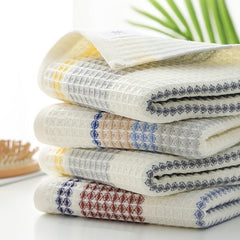 Striped Pattern Hand Towel Waffle Soft Face Towel