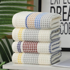 Striped Pattern Hand Towel Waffle Soft Face Towel