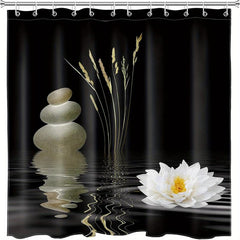 Landscapes Pattern Shower Curtain Waterproof Fabric Bathroom Decor Curtain