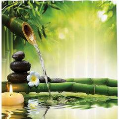 Landscapes Pattern Shower Curtain Waterproof Fabric Bathroom Decor Curtain