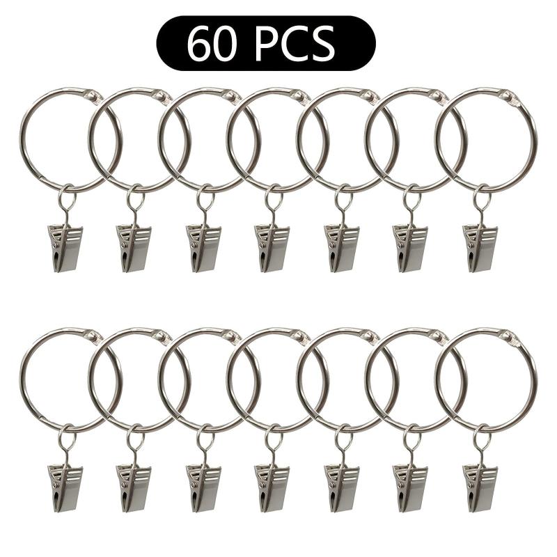 20-60pcs Rustproof Curtain Ring Clip Heavy Duty Drapery Clip Metal Clamp