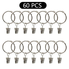 20-60pcs Rustproof Curtain Ring Clip Heavy Duty Drapery Clip Metal Clamp