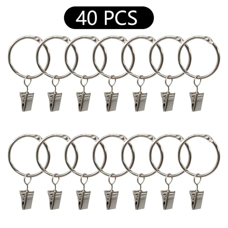 20-60pcs Rustproof Curtain Ring Clip Heavy Duty Drapery Clip Metal Clamp