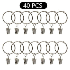 20-60pcs Rustproof Curtain Ring Clip Heavy Duty Drapery Clip Metal Clamp