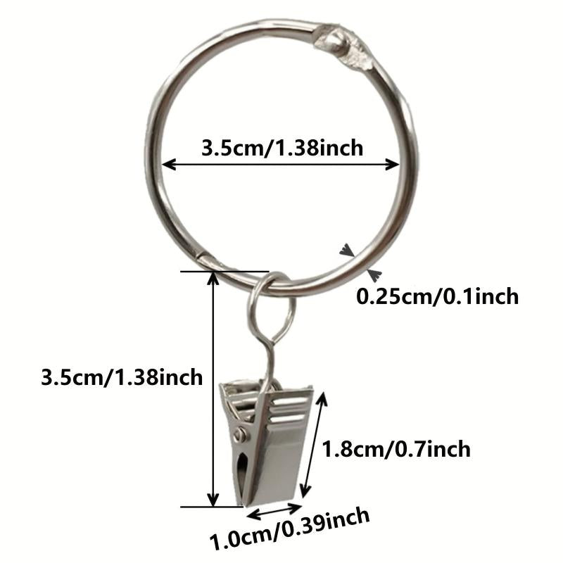 20-60pcs Rustproof Curtain Ring Clip Heavy Duty Drapery Clip Metal Clamp