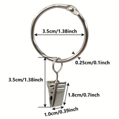 20-60pcs Rustproof Curtain Ring Clip Heavy Duty Drapery Clip Metal Clamp