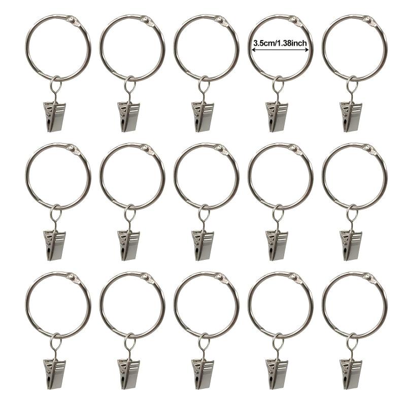 20-60pcs Rustproof Curtain Ring Clip Heavy Duty Drapery Clip Metal Clamp
