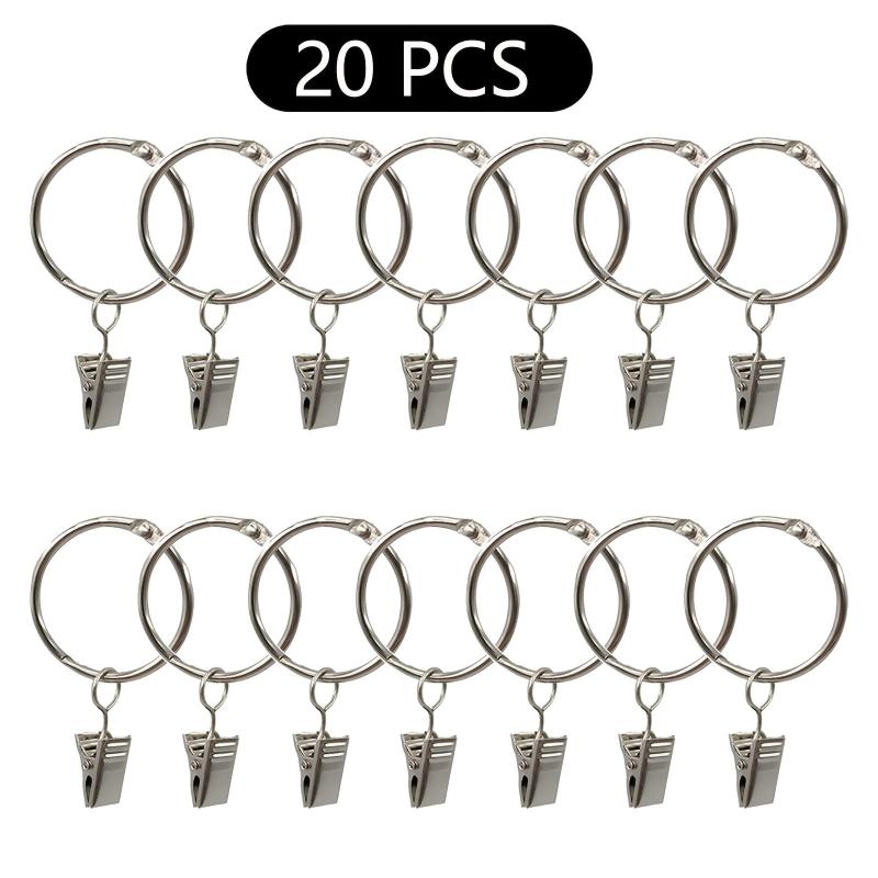20-60pcs Rustproof Curtain Ring Clip Heavy Duty Drapery Clip Metal Clamp