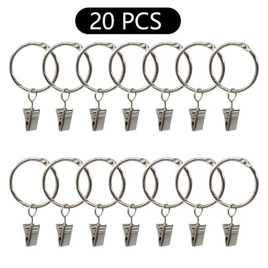 20-60pcs Rustproof Curtain Ring Clip Heavy Duty Drapery Clip Metal Clamp
