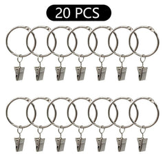 20-60pcs Rustproof Curtain Ring Clip Heavy Duty Drapery Clip Metal Clamp