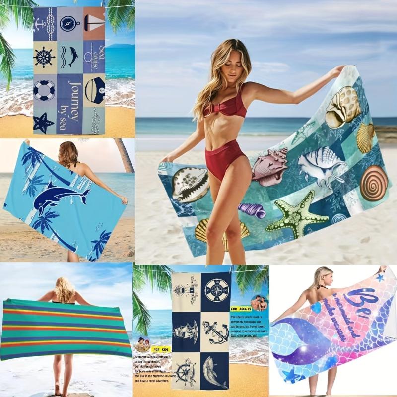 Printed Quick Drying Microfiber Beach Towel for Summer Vacation