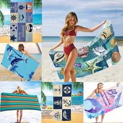 Printed Quick Drying Microfiber Beach Towel for Summer Vacation