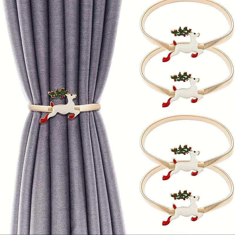 Christmas Curtain Tieback Buckle Aluminum Alloy Spring Curtain Holdback