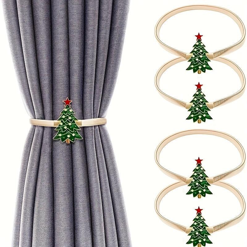 Christmas Curtain Tieback Buckle Aluminum Alloy Spring Curtain Holdback