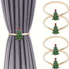 Christmas Curtain Tieback Buckle Aluminum Alloy Spring Curtain Holdback