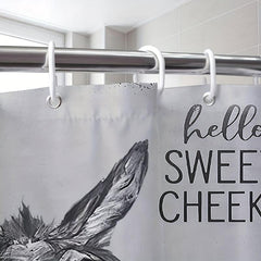 Farmhouse Donkey Shower Curtain Waterproof Machine Washable