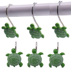 12pcs Ocean Animal Shower Curtain Hooks Turtle Shower Curtain Bathroom Decor