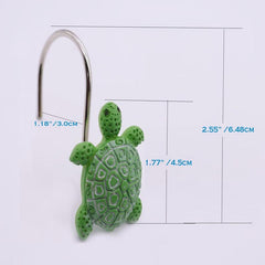 12pcs Ocean Animal Shower Curtain Hooks Turtle Shower Curtain Bathroom Decor