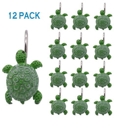 12pcs Ocean Animal Shower Curtain Hooks Turtle Shower Curtain Bathroom Decor