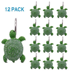 12pcs Ocean Animal Shower Curtain Hooks Turtle Shower Curtain Bathroom Decor