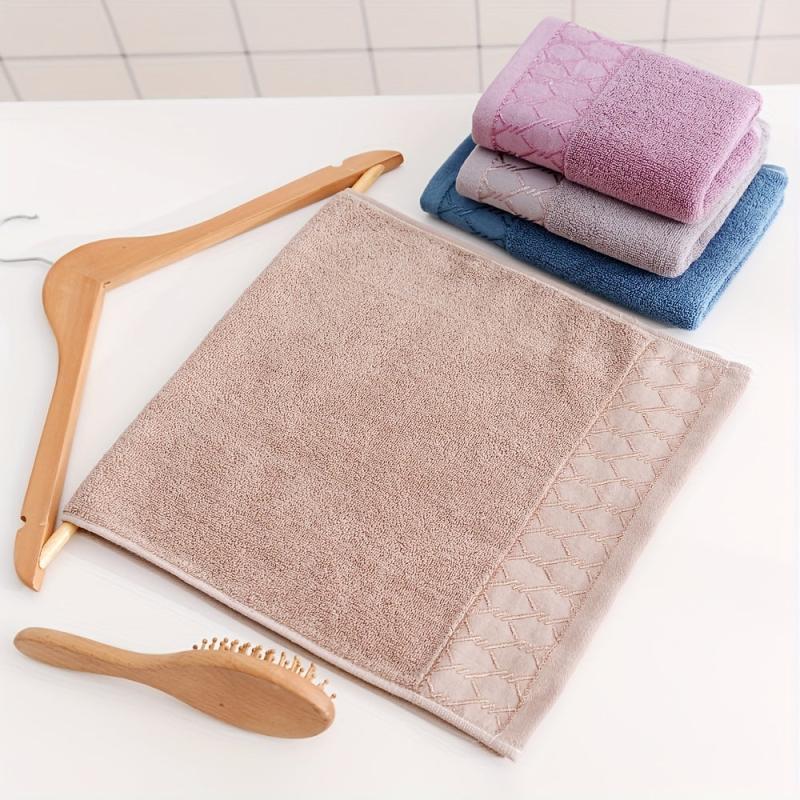 4pcs Geometric Pattern Hand Towel Set Soft Skin-friendly Face Towel