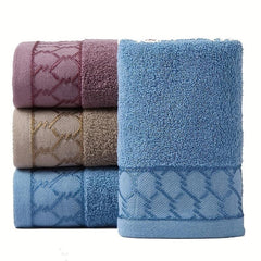 4pcs Geometric Pattern Hand Towel Set Soft Skin-friendly Face Towel