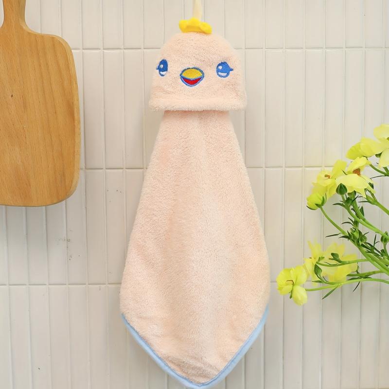 High Hand Towel Coral Fleece Microfiber Light Pink Towel