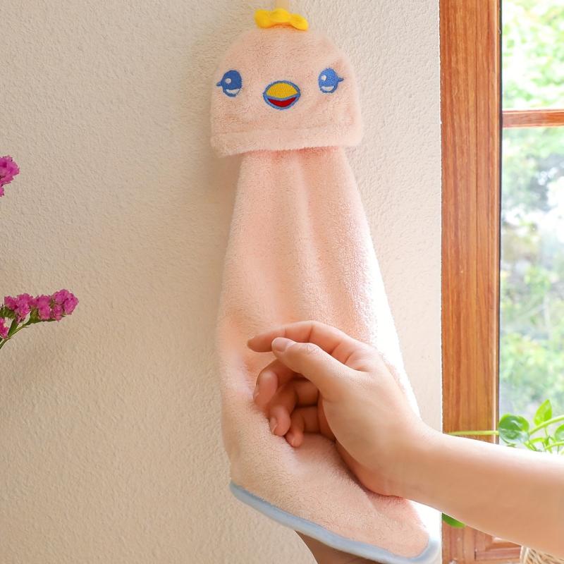 High Hand Towel Coral Fleece Microfiber Light Pink Towel