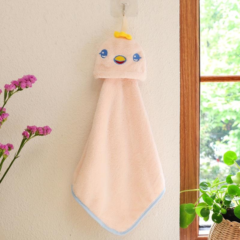 High Hand Towel Coral Fleece Microfiber Light Pink Towel