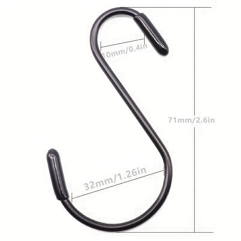 12pcs Long Hooks Silicone Metal Shower Curtain H