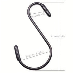 12pcs Long Hooks Silicone Metal Shower Curtain H