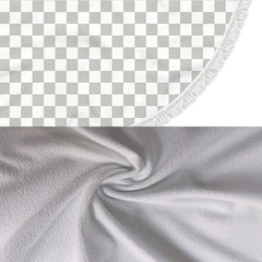 Plaid Printed Beach Mat With Tassels Edge Sun Protection Circular Shawl