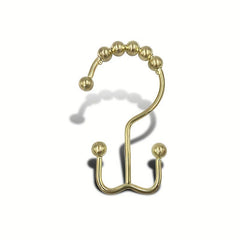 12pcs Rustproof Double Sliding Shower Curtain Hooks Bathroom Access
