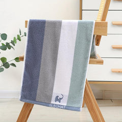 Cotton Striped Hand Towel Soft Skin-Friendly Face Towel Absorbent Towel
