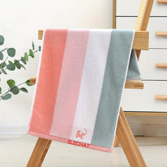 Cotton Striped Hand Towel Soft Skin-Friendly Face Towel Absorbent Towel