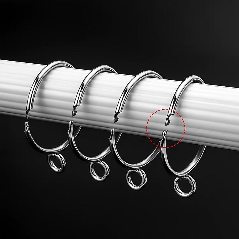10pcs Metal Curtain Ring for Bathroom Shower Curtain Rod